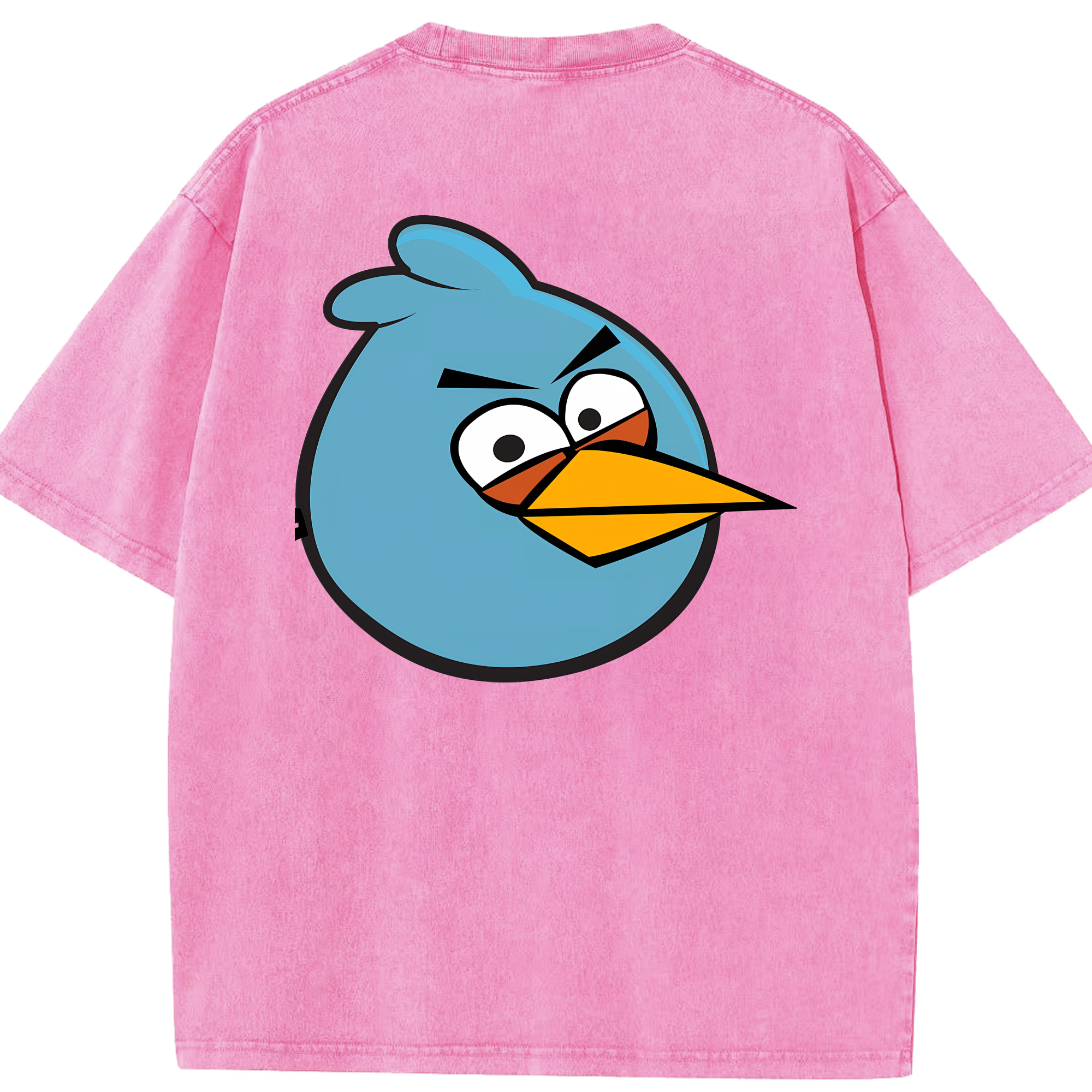 （画像用） Angry Birds アングリーバード 綿100% ヴィンテージ風 半袖Tシャツ（背面プリント）